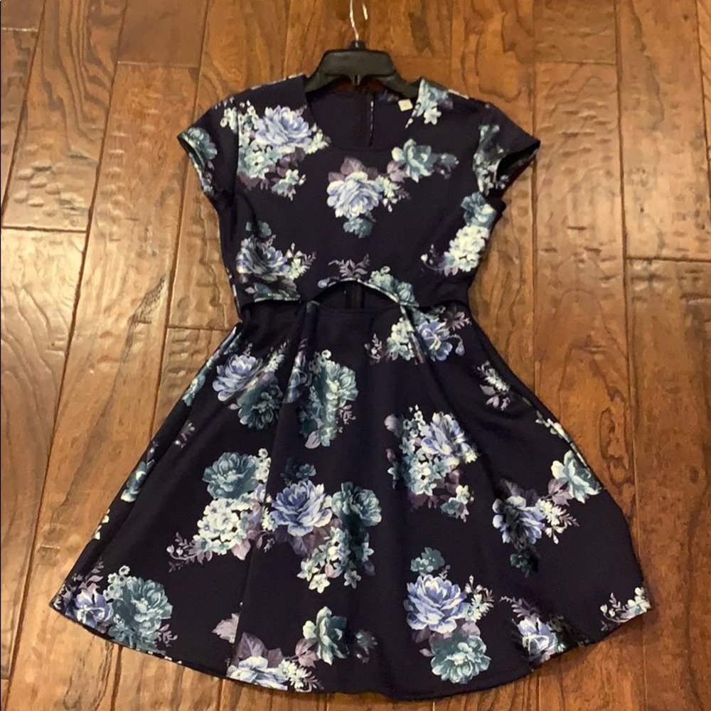 Navy Floral Boutique Dress